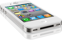 White iPhone mobile device